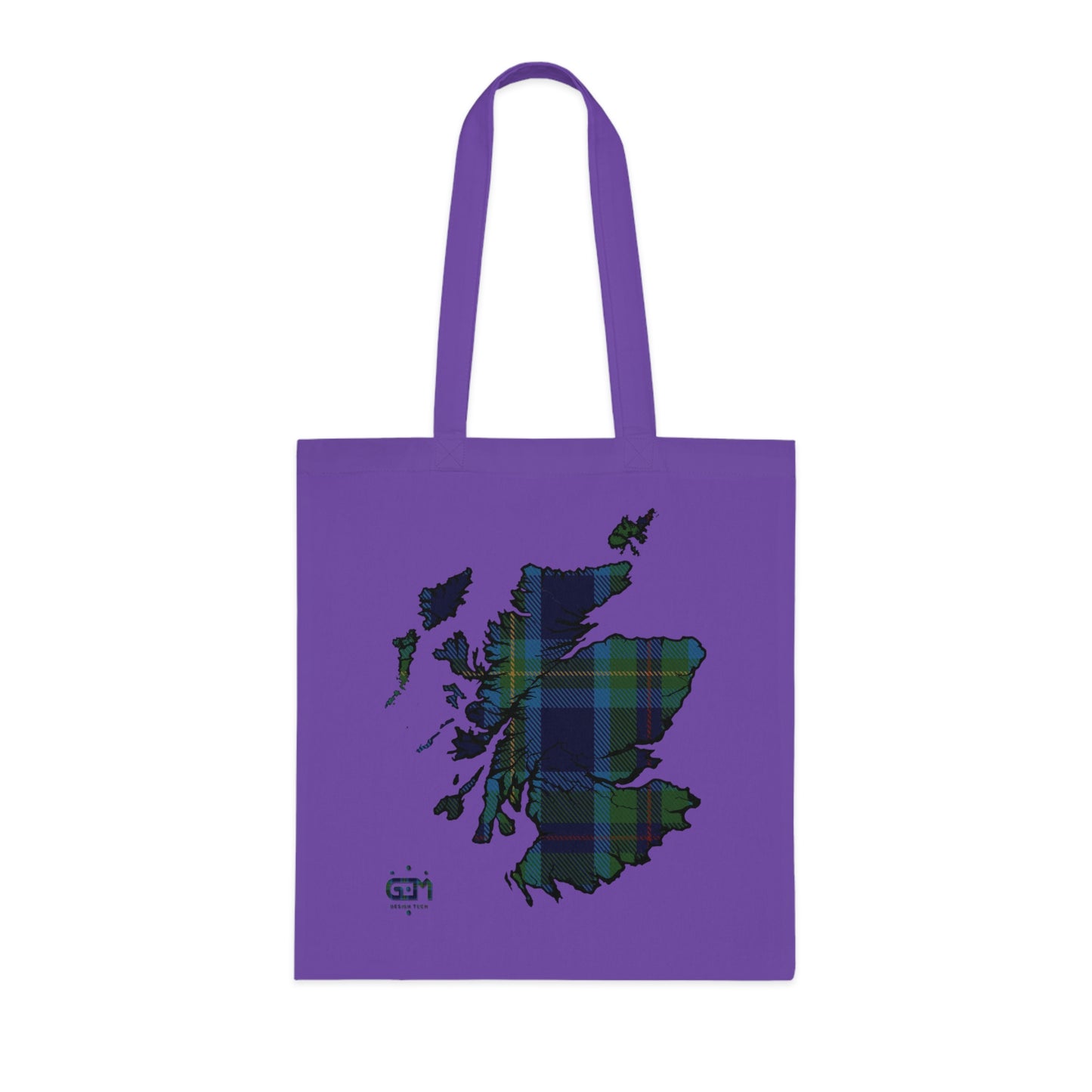 Reversible Scotland Tartan Map Cotton Tote Bag - Miller Tartan