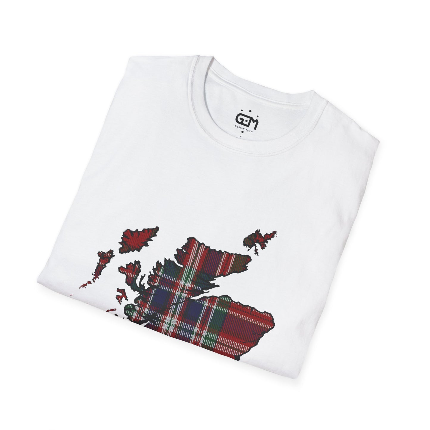 Scotland Tartan Map Softstyle Unisex T-Shirt - MacFarlane Tartan Tee