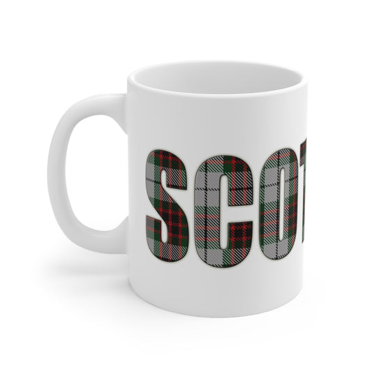 Scotland Tartan Mug - Fraser, Coffee Cup, Tea Cup, Scotland, White