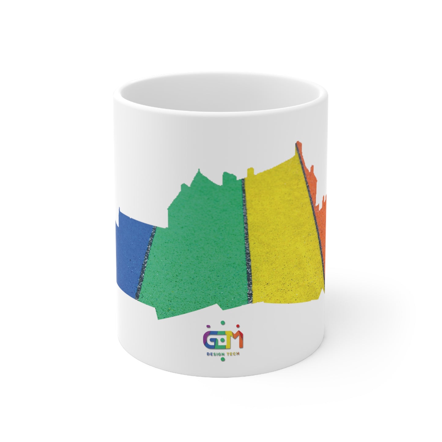 Edinburgh Castle Pride Road Art Mug, White