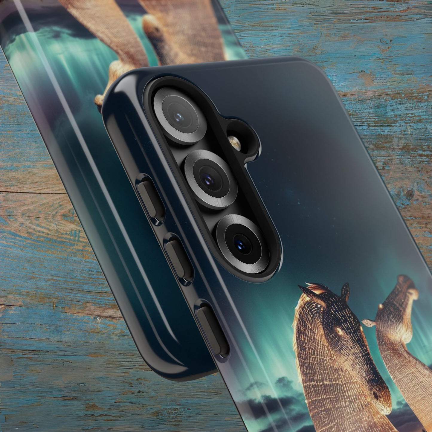 Kelpies Northern Lights Art Variant Phone Case, Scotland, Samsung