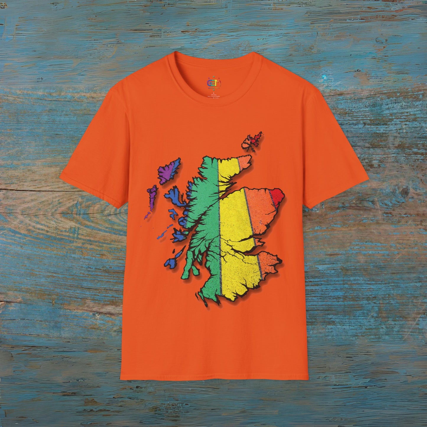 Pride Road Scotland Map Unisex T-Shirt, Various Colours