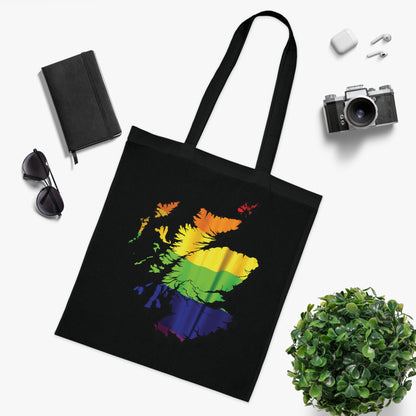 Scotland Pride Flag Map Cotton Tote Bag