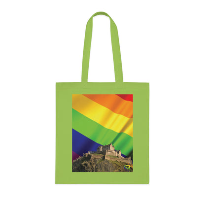 Edinburgh Castle Pride Flag Sky Cotton Tote Bag