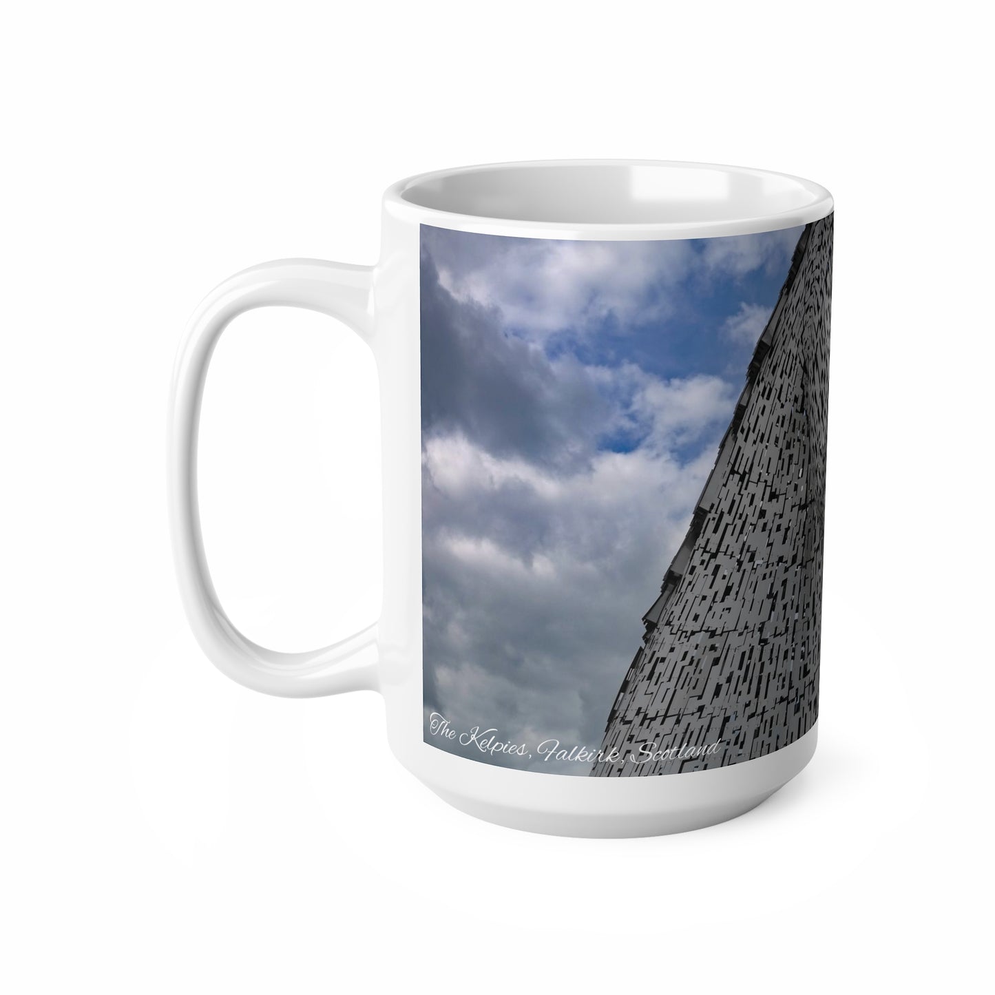 Kelpies Photo Mug, Coffee Cup, Tea Cup, Scottish Art, Scottish Landmarks, Scottish Nature, White