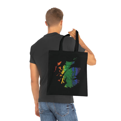 Scotland Pride Rain Map Cotton Tote Bag