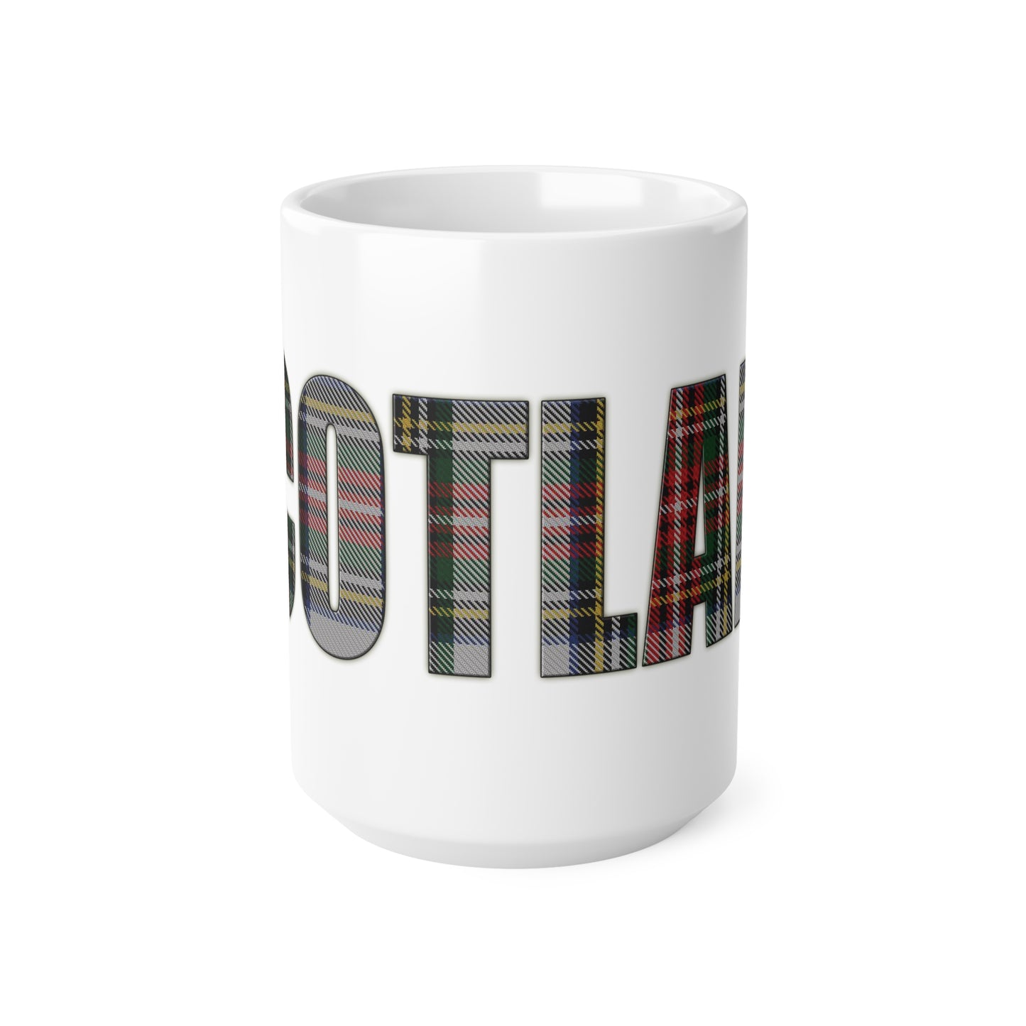 Scotland Tartan Mug - Stewart Dress, Coffee Cup, Tea Cup, Scotland, White