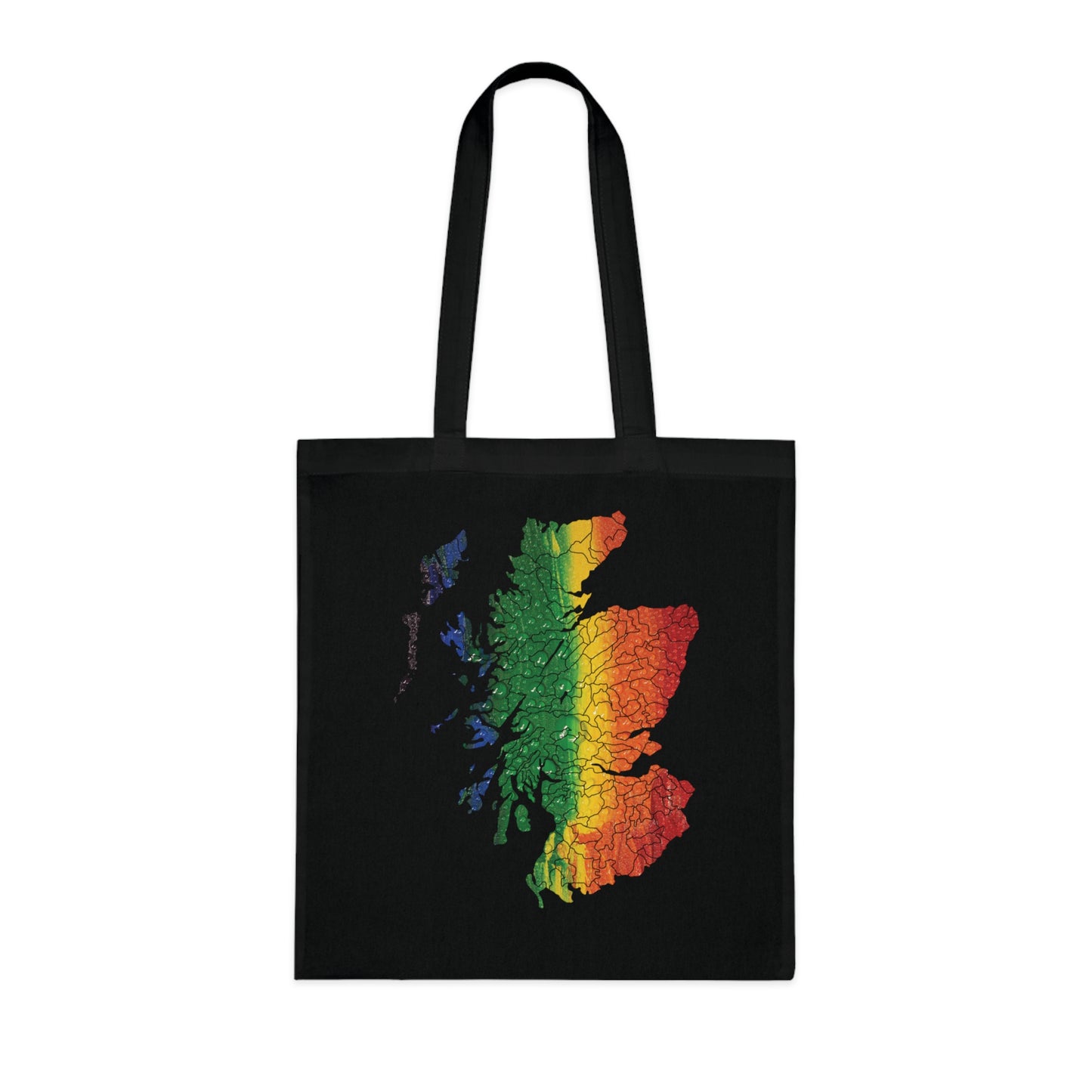 Scotland Pride Rain Clan Map Cotton Tote Bag