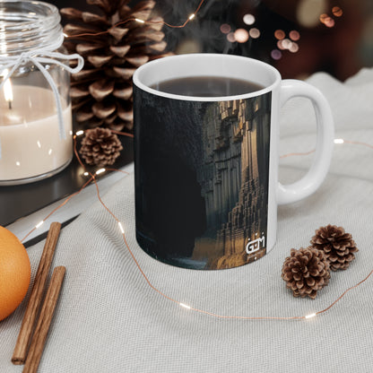 Fingal's Cave Mug - Staffa, Coffee Cup, Tea Cup, Scotland, White