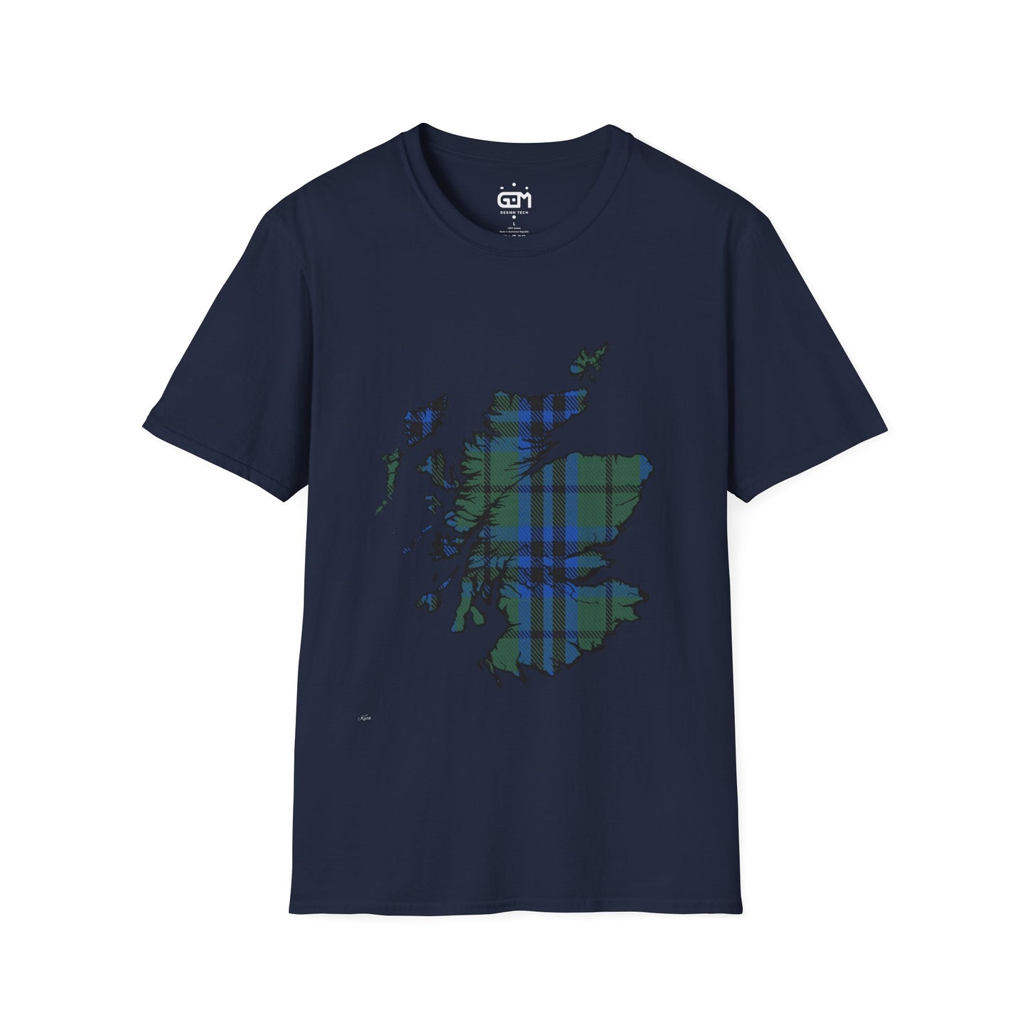 Scotland Tartan Map Softstyle Unisex T-Shirt - Keith Tartan Tee