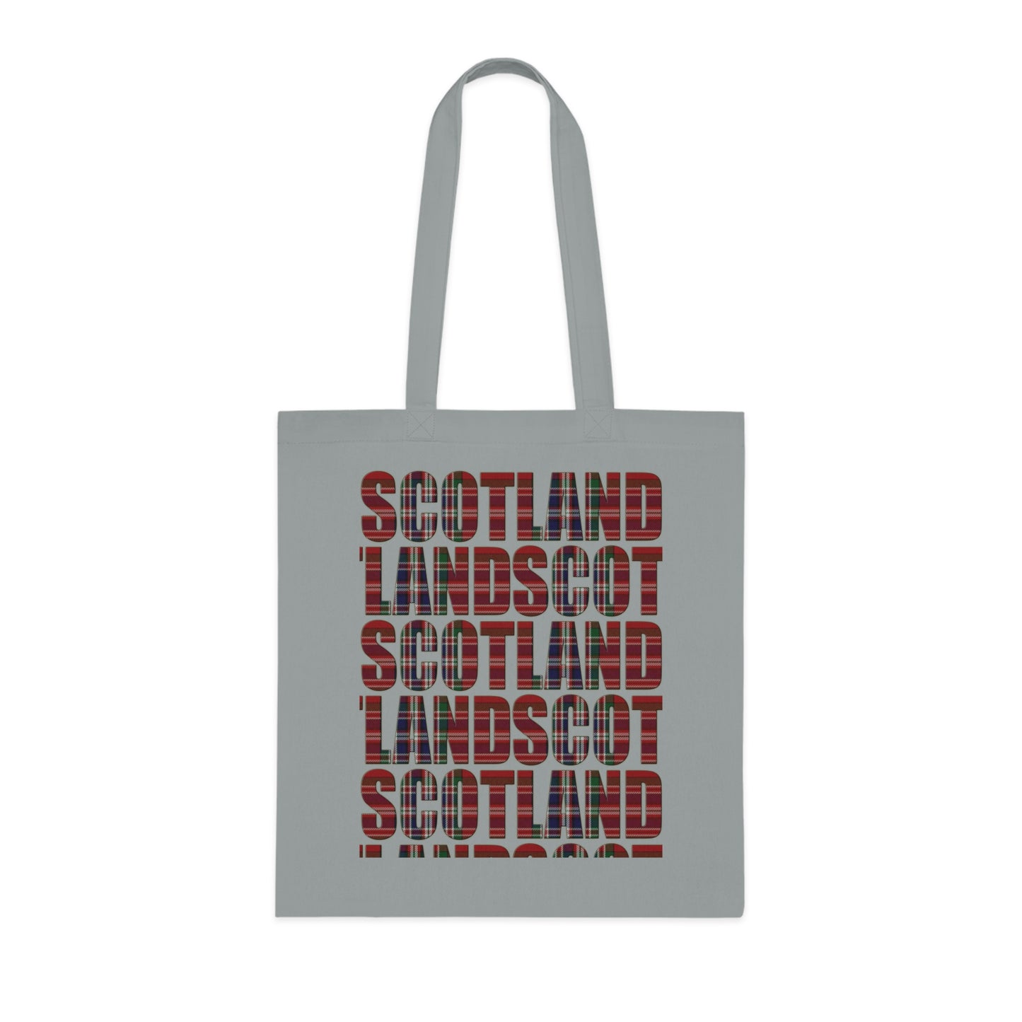 Reversible Scotland Tartan Map Cotton Tote Bag - MacFarlane Tartan