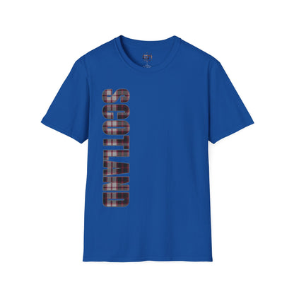 Scotland Lettering Tartan Softstyle Unisex T-Shirt, MacPherson Tartan Tee