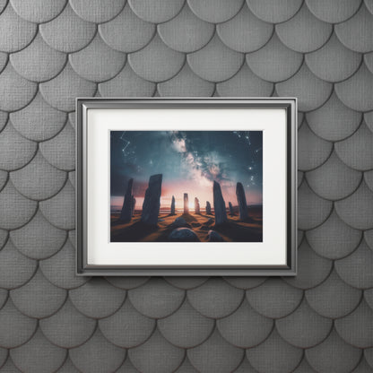 Callanish Standing Stones Fine Art Print, Scotland Art, Paper Frame, Various Sizes, Horizontal