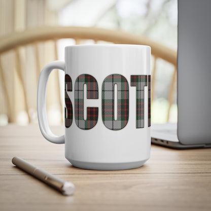 Scotland Tartan Mug - Fraser, Coffee Cup, Tea Cup, Scotland, White