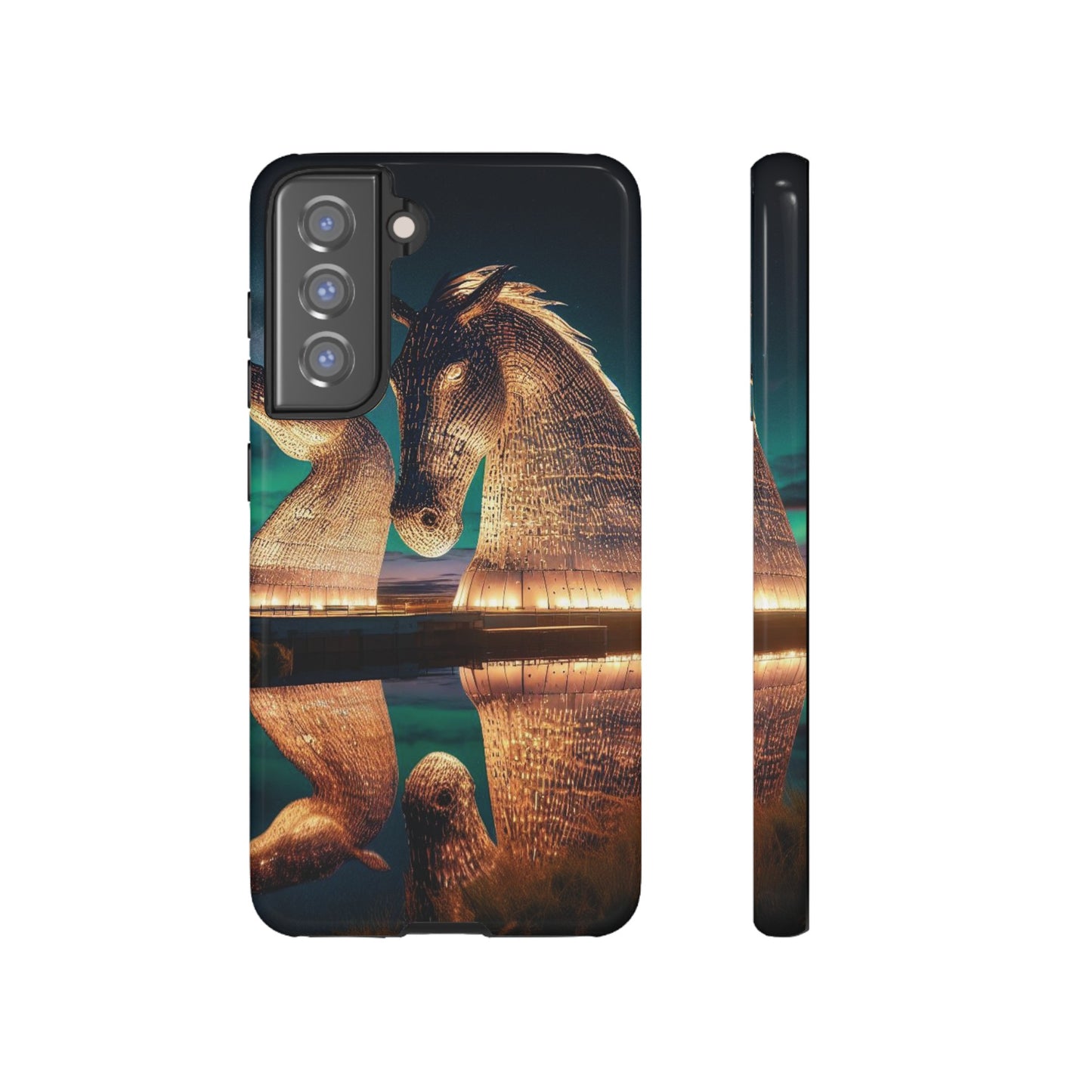 Kelpies Northern Lights Art Phone Case, Scotland, Various