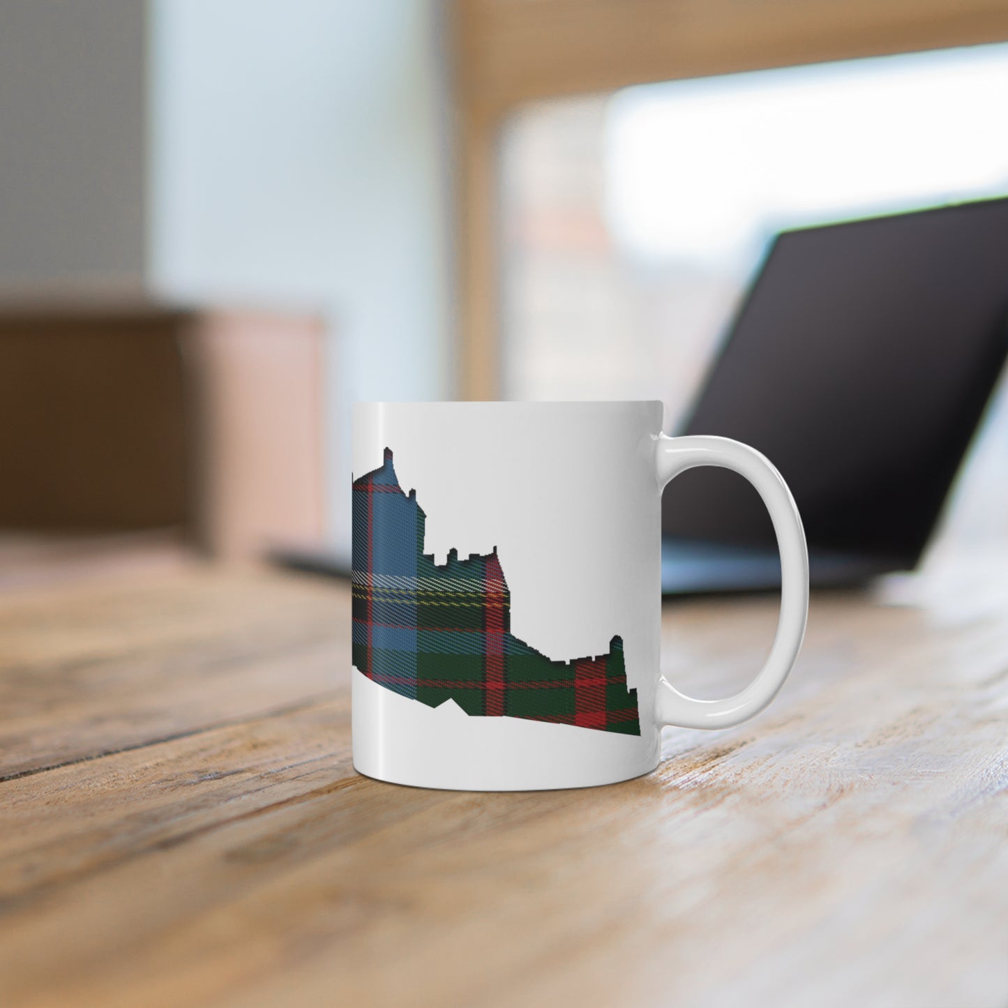 Tartan Edinburgh Castle - Anderson Old Mug, White