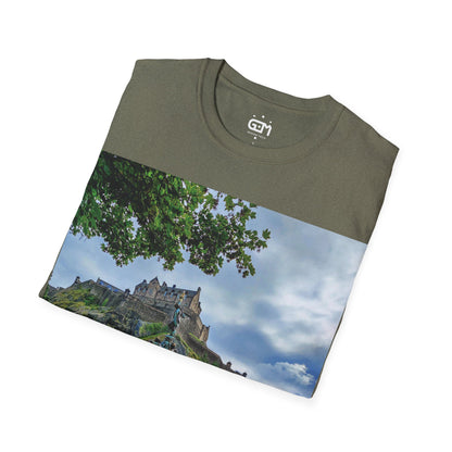 Ross Fountain & Edinburgh Castle Photo Softstyle T-Shirt, Unisex Tee, Various Colours