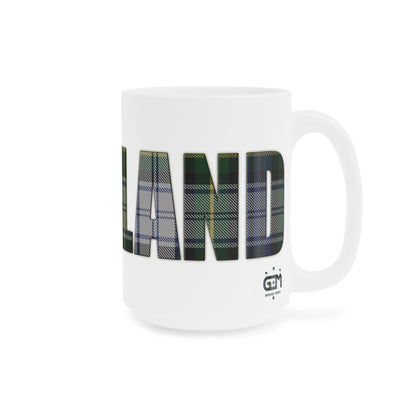 Scotland Tartan Mug - Gordon Dress Tartan, Various Sizes