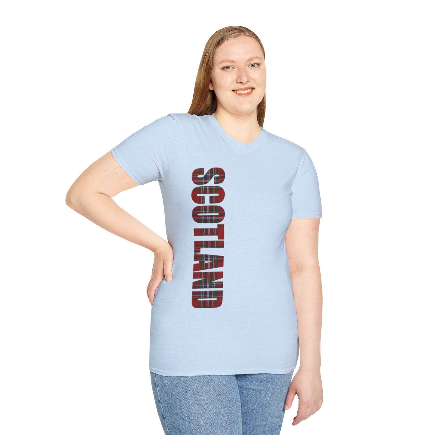 Scotland Lettering Tartan Softstyle Unisex T-Shirt, MacFarlane Tartan Tee