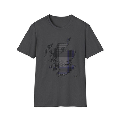 Tartan Scotland Map Softstyle Unisex T-Shirt - Hood Tartan Tee