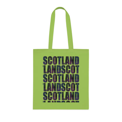 Reversible Scotland Tartan Map Cotton Tote Bag - Rankin Tartan