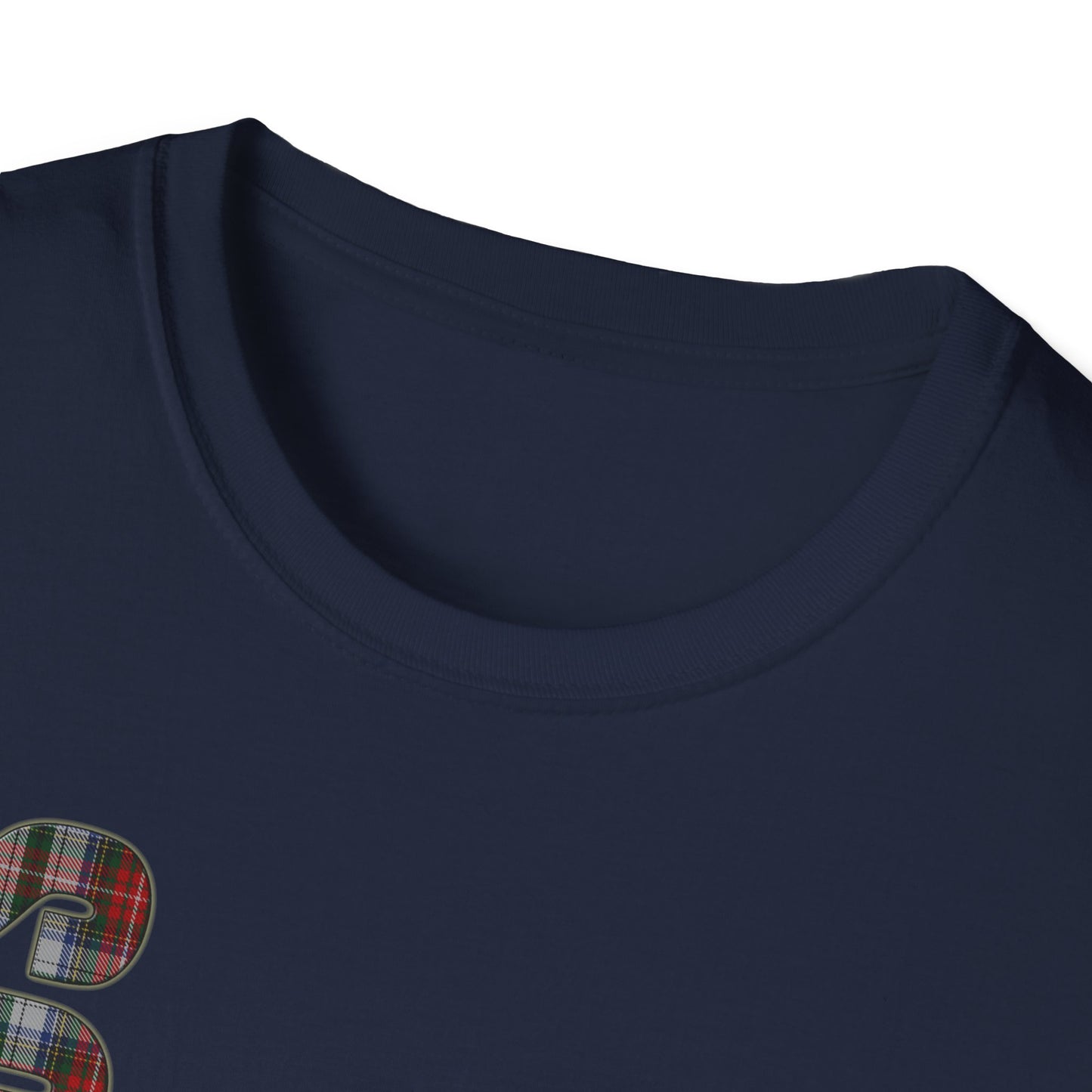 Tartan Scotland Lettering Softstyle Unisex T-Shirt, Stewart Tartan Tee