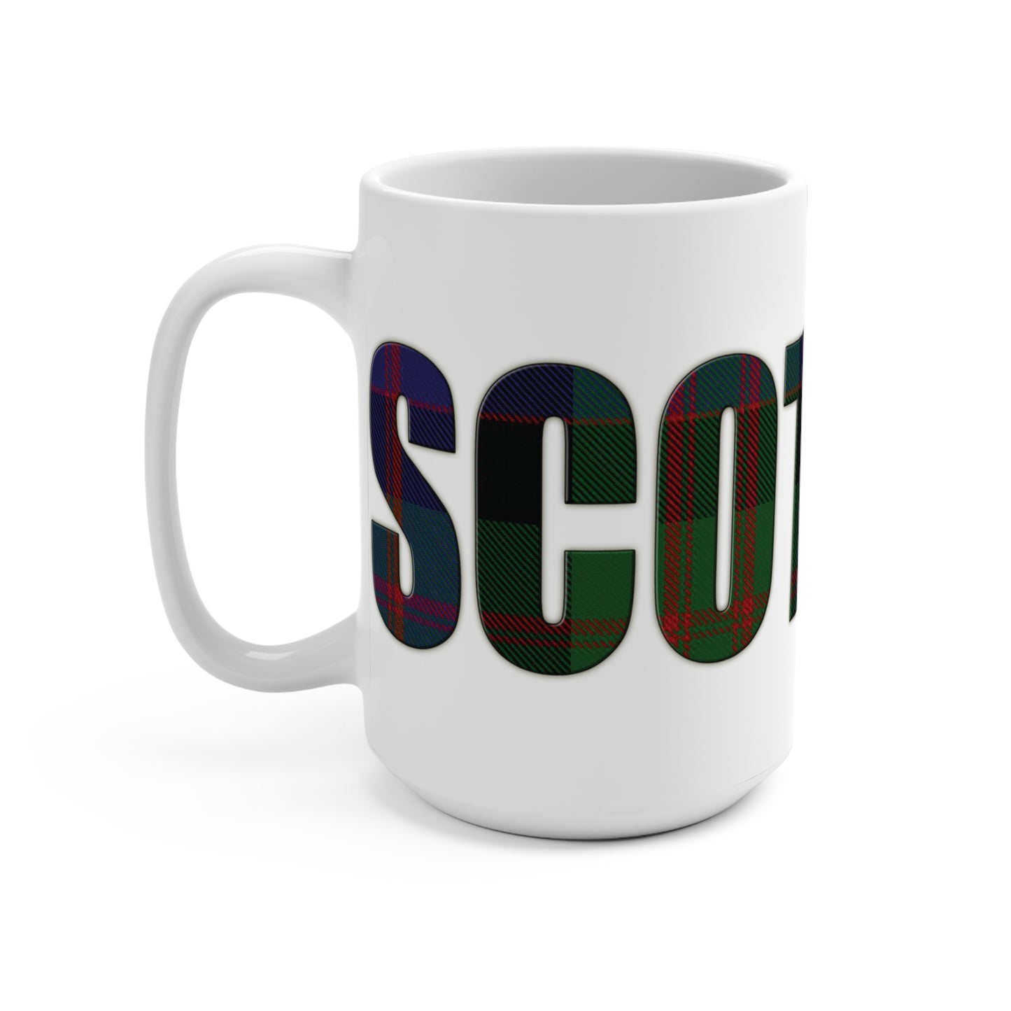 Scotland Lettering Tartan Mug 15oz, MacDonald Tartan