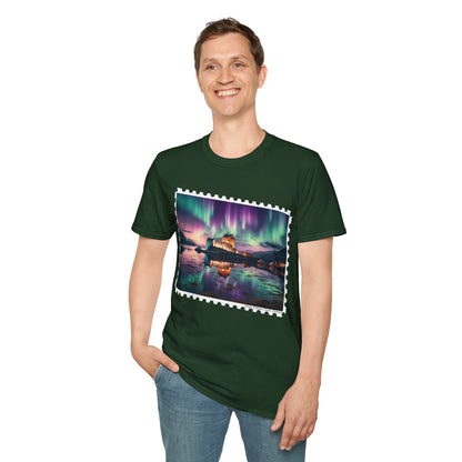 Postcard Eilean Donan Castle Art Softstyle T-Shirt, Unisex Tee, Scotland Shirt, Various Colours