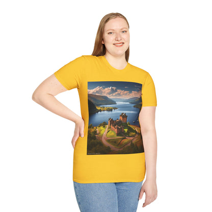 Urquhart Castle - Loch Ness Softstyle T-Shirt, Unisex Tee, Scottish Landmarks, Various Colours