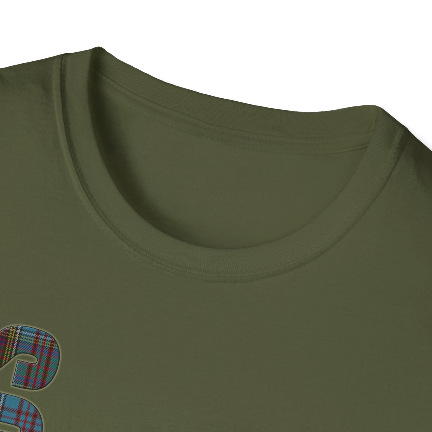 Tartan Scotland Lettering Softstyle Unisex T-Shirt, Anderson Tartan Tee