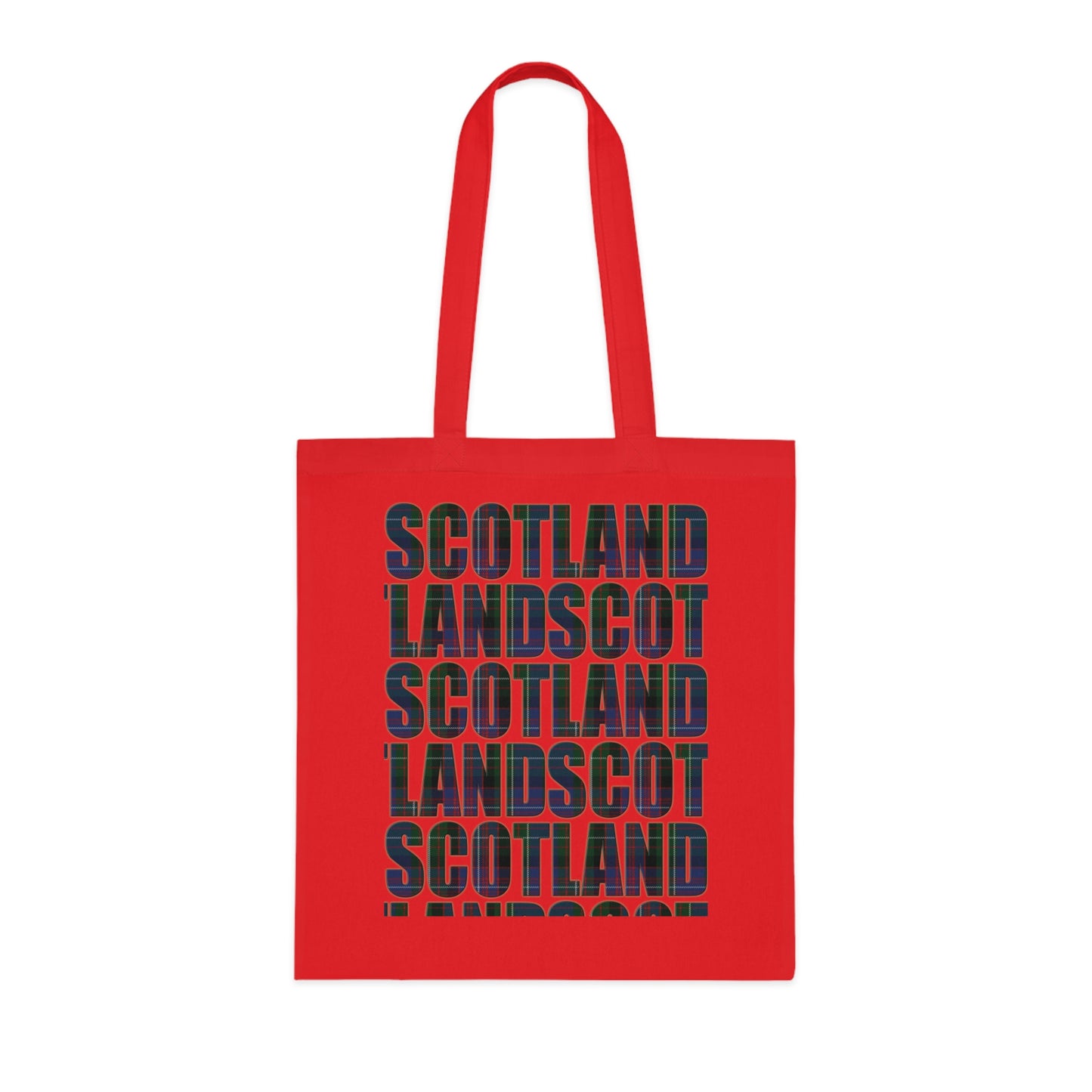 Reversible Scotland Tartan Map Cotton Tote Bag - Rankin Tartan