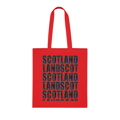 Reversible Scotland Tartan Map Cotton Tote Bag - Rankin Tartan