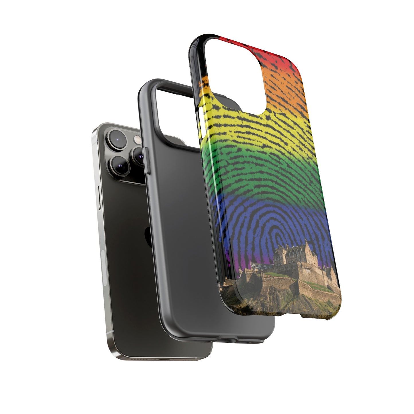 Edinburgh Castle Pride Phone Case - Fingerprint, Various