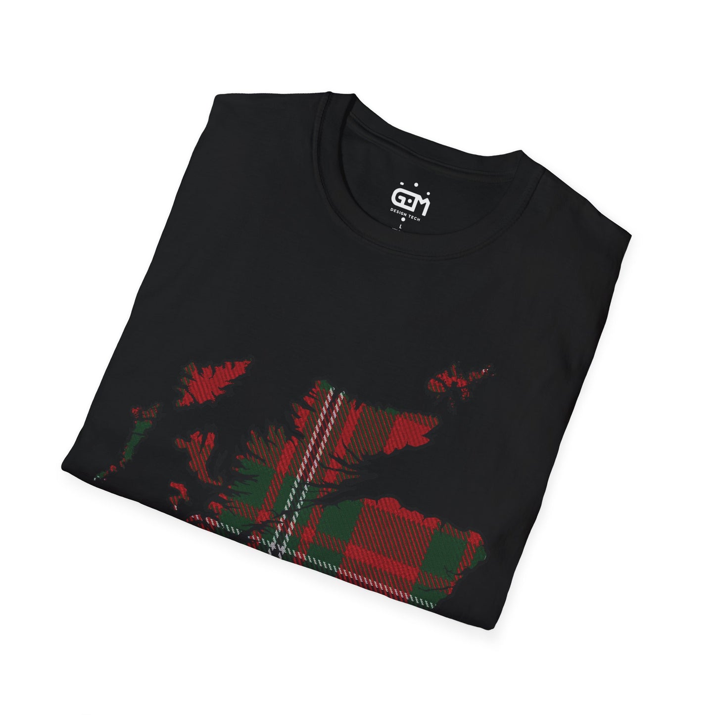 Scotland Tartan Map Softstyle Unisex T-Shirt, MacGregor Tartan, Various Colours