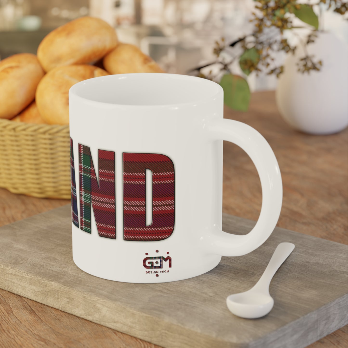 Scotland Tartan Mug - MacFarlane Tartan, Various Sizes