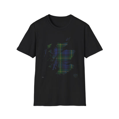 Tartan Ecosse Carte Softstyle T-Shirt Unisexe - Gordon Tartan Tee 