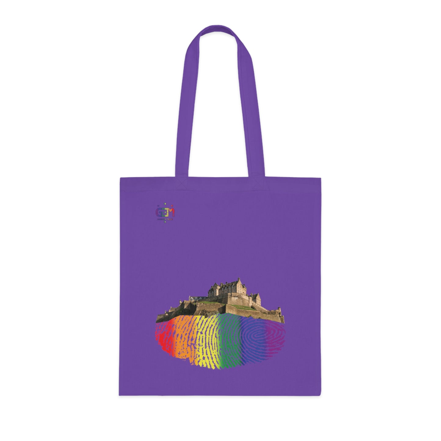 Pride Fingerprint Rock Edinburgh Castle Cotton Tote Bag