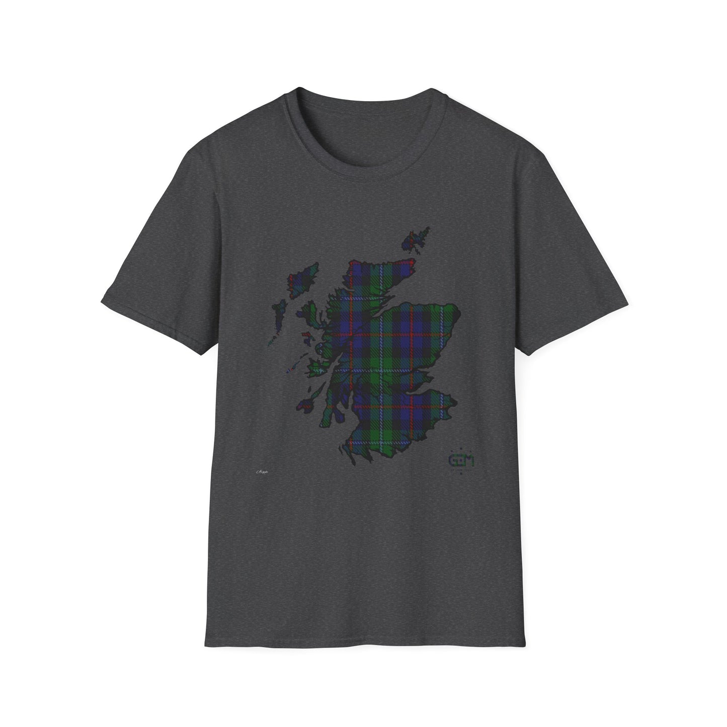 Tartan Ecosse Carte Softstyle T-Shirt Unisexe - Argyle Tartan Tee 