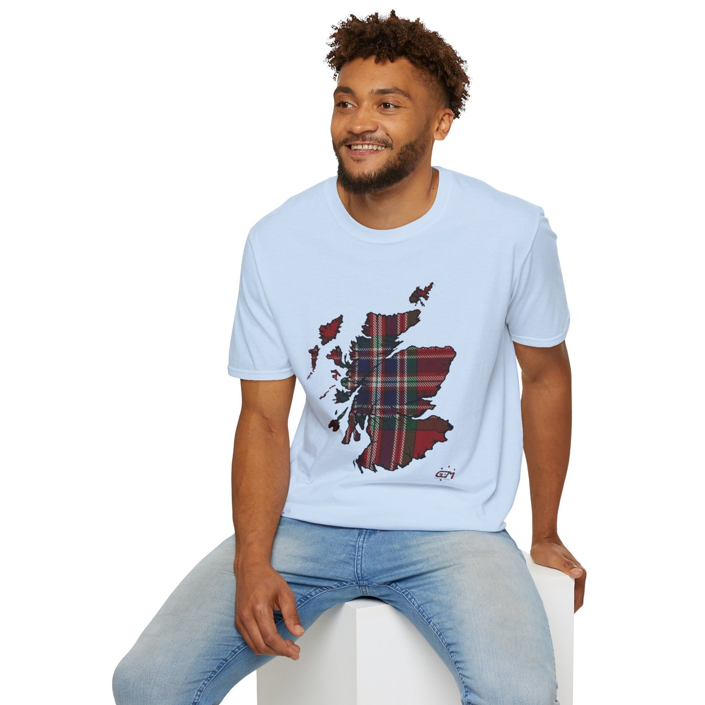 Tartan Scotland Map Softstyle Unisex T-Shirt - MacFarlane Tartan Tee