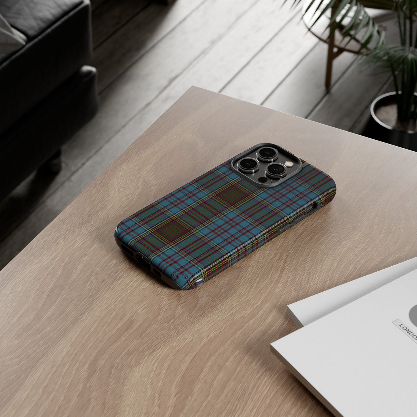 Étui de téléphone à motif tartan écossais - Anderson, Divers