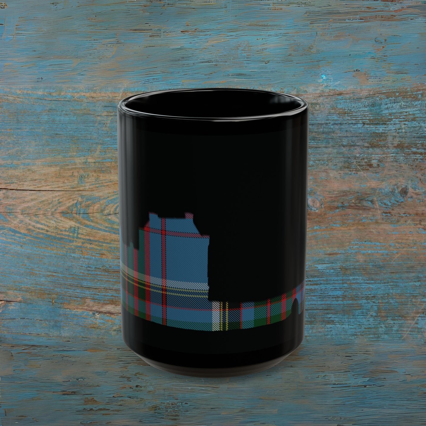 Tartan Eileen Donan Castle - Anderson Old Mug, Black