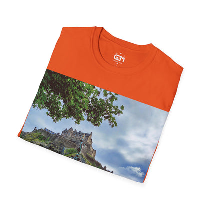 Ross Fountain & Edinburgh Castle Photo Softstyle T-Shirt, Unisex Tee, Various Colours