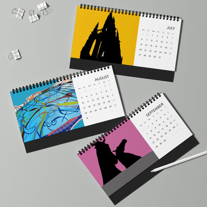 2026 Scotland Artistic Desk Calendar