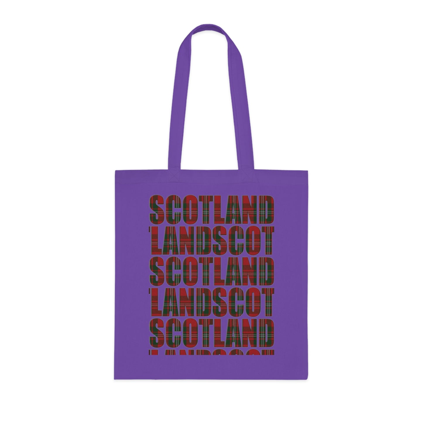 Reversible Scotland Tartan Map Cotton Tote Bag - MacGregor Tartan