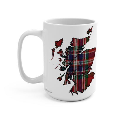 Scotland Map Mug 15oz, MacFarlane Tartan