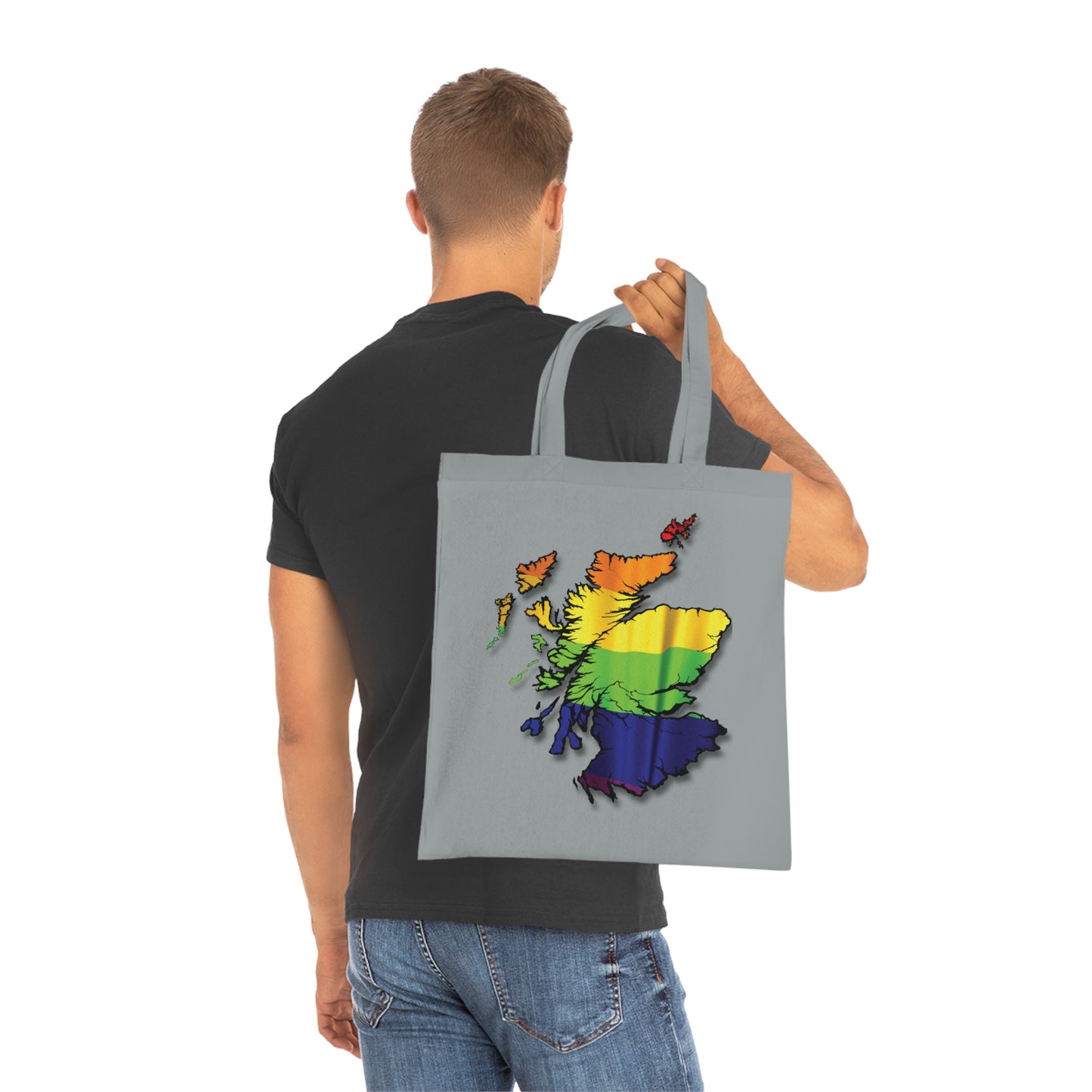 Scotland Pride Flag Map Cotton Tote Bag