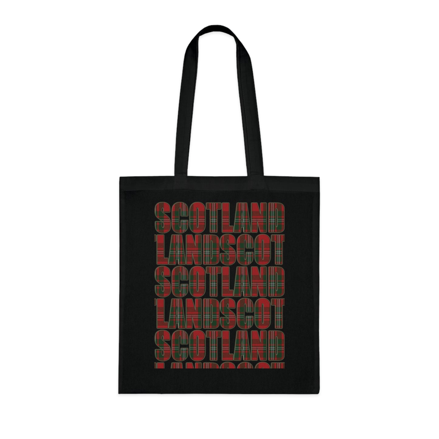 Reversible Scotland Tartan Map Cotton Tote Bag - MacGregor Tartan