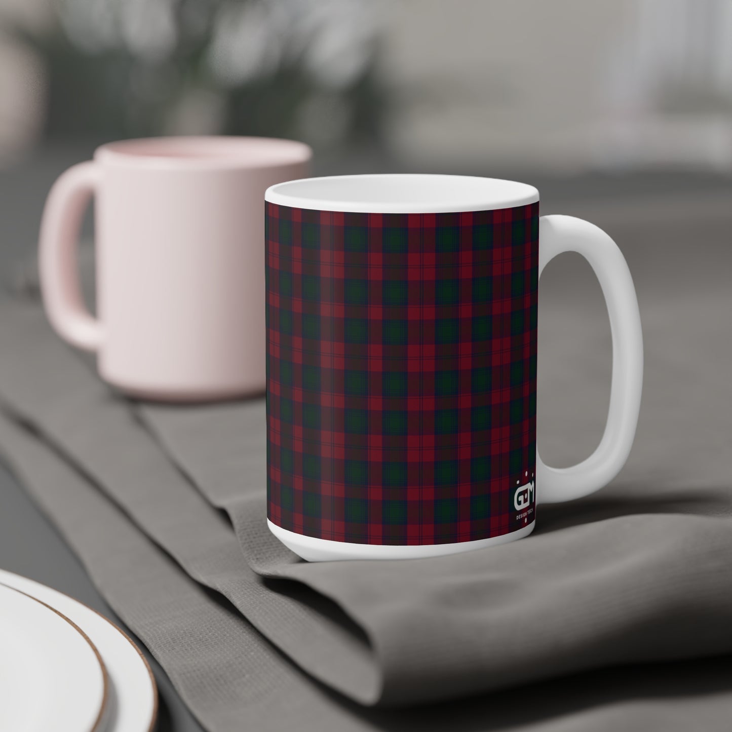 Tartan Mug - Lindsay Tartan, Scottish, Various Sizes