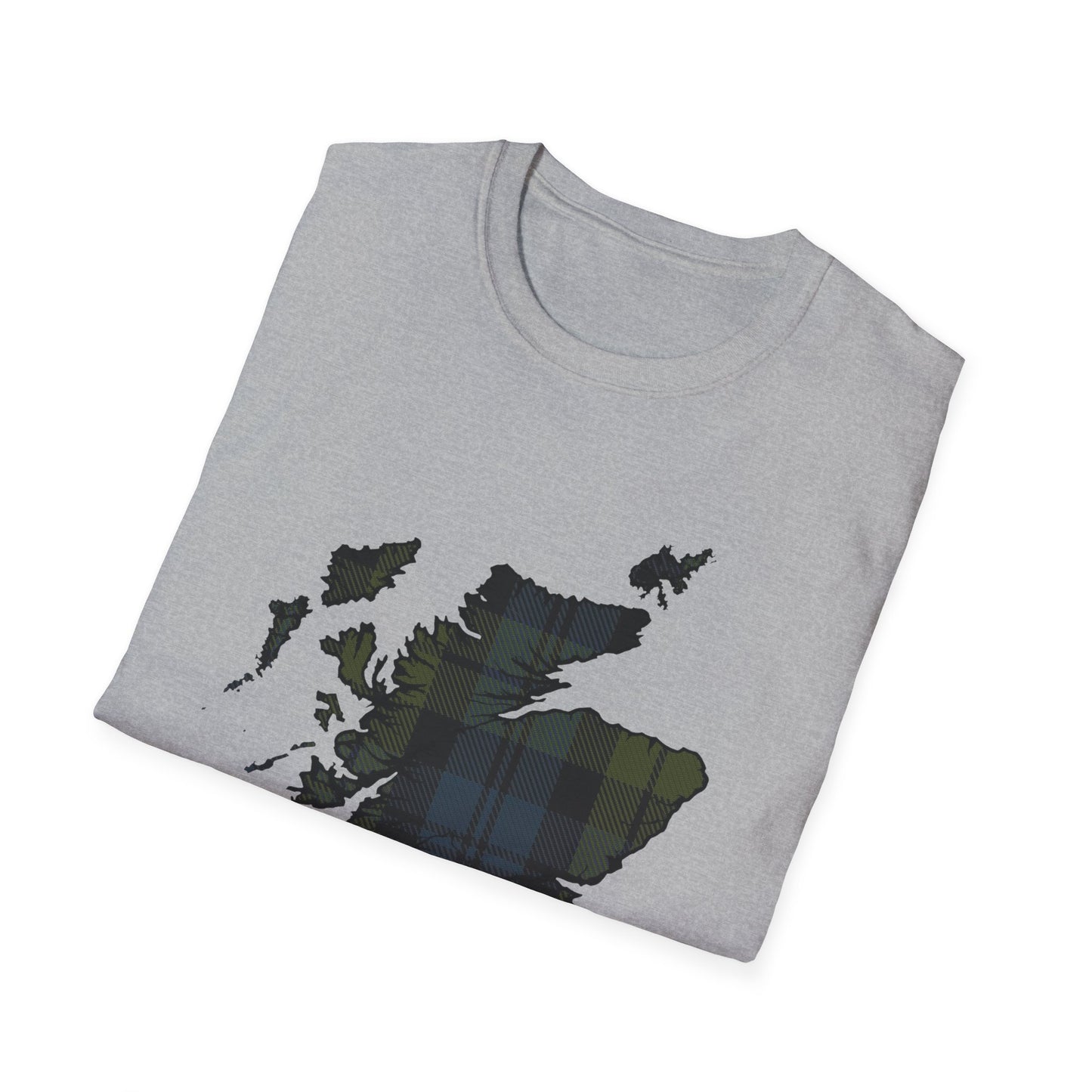 Tartan Ecosse Carte Softstyle T-Shirt Unisexe - Campbell Tartan Tee 