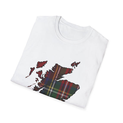 Tartan Ecosse Carte Softstyle T-Shirt Unisexe - Stewart Royal Tartan Tee 